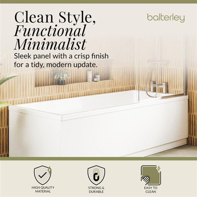 1800mm Gloss White MDF Bath Front Panel & Plinth