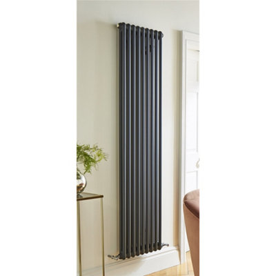 1800mm (H) x 335mm (W) - Anthracite Vertical Radiator (New Yorker Classic) - 2 Columns - (1.8m x 0.335m) - Depth 66mm