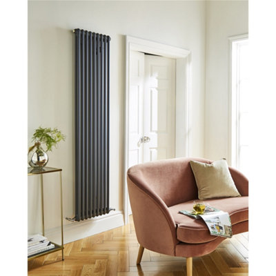 1800mm (H) x 425mm (W) - Anthracite Vertical Radiator (New Yorker ...