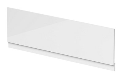 1800mm Waterproof Straight Shower Bath Front Panel - Gloss White