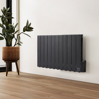 1800W Electric Oil Filled Radiator Space Heater with 3 Heat Settings Modes and LED Screen Black