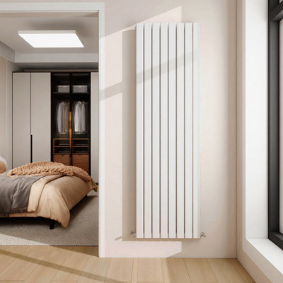 1800x544mm Vertical Single Flat Panel Designer Radiator White