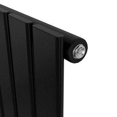 1800x680mm Vertical Single Flat Panel Designer Radiator Black