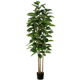 180cm Artificial Rubber Ficus Tree Indoor Artificial Potted Plant