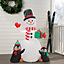 180cm Christmas Inflatable Penguin Snowman Air Blown with Rotatable LED RGB Lamp Outdoor Decor