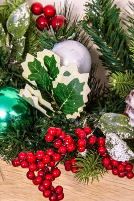 180cm Decorated Mixed Pine Garland with Tartan Bows - 4