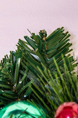 180cm Decorated Mixed Pine Garland with Tartan Bows - 7