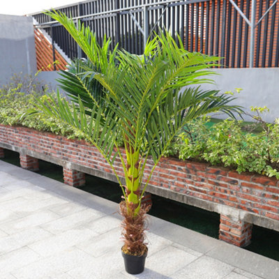 180cm H Artificial Palm Tree, Fake Plant Pot, Imitation Tropical Large Artificial  Plant for Home Outdoor