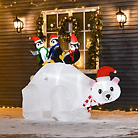 180cm LED Christmas Inflatable Penguin Sea Bear Decoration Outdoor Xmas Decor Blow up