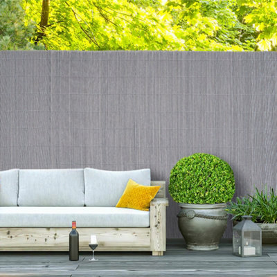 180cm W x 300cm L Garden Sunshade Privacy Fence Screen Panel Light Grey