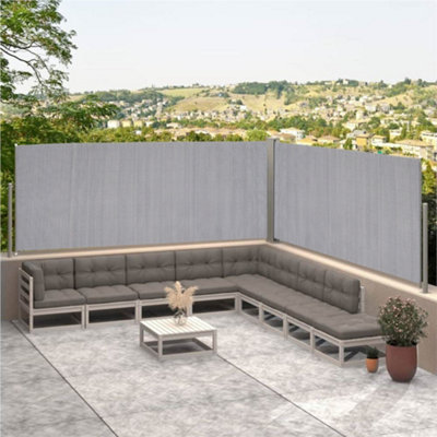 180cm W x 300cm L Garden Sunshade Privacy Fence Screen Panel Light Grey