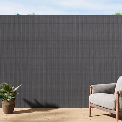 180cm W x 300cm L Sun-blocked Privacy Fence Screen Panels Dark Grey
