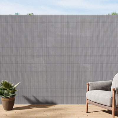 180cm W x 300cm L Sun-blocked Privacy Fence Screen Panels Light Grey