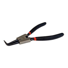 180mm Bent Nose External Circlip Pliers Hardened Tips PVC Electrician Tool