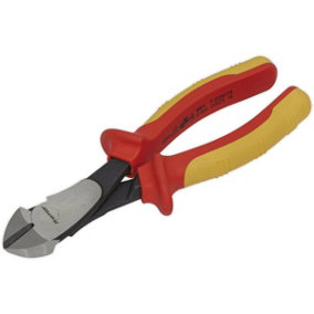 180mm Heavy Duty Side Cutters - Hardened Cutting Edges - Soft Grip VDE Approved