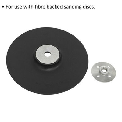 180mm Rubber Backing Pad - M14 x 2mm - Orbital Sanding & Polishing Disc Plate