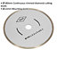 180mm x 22mm Bore Diamond Porcelain Tile Cutting Blade - Continuous Rimmed Disc