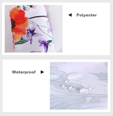 180x180cm Seaside Shells Waterproof Polyester Fabric Bathroom Shower ...