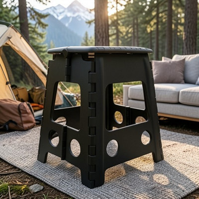  - Large Folding Step Stool Heavy Duty 150Kg Foldable Multi-Purpose Home Kitchen Seat