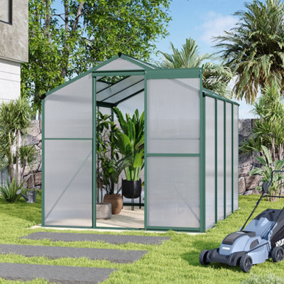 [10X12FT] Large Polycarbonate Walk-In Garden Greenhouse With Vent Window, 4MM (SAK71528)