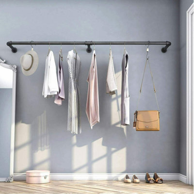 Clothes rail on wall sale