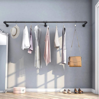 184cm Industrial Pipe Clothes Rack - 4