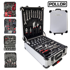 186pc Tool Box DIY Set with Portable Storage Case with, Ratchet, Sockets, Spanners & Wrenches