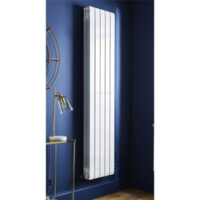 1870mm (H) x 240mm (W) - White Vertical Radiator (Amsterdam) - (1.87m x 0.24m) - Depth 100mm