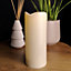 18cm Battery Operated Cream Flickering Flameless LED Candle