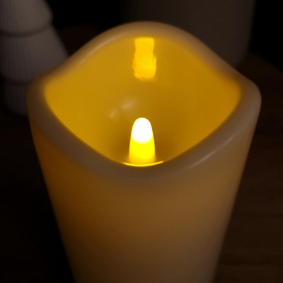18cm Battery Operated Cream Flickering Flameless LED Candle - 4