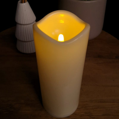 18cm Battery Operated Cream Flickering Flameless LED Candle - 5
