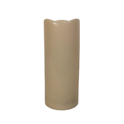 18cm Battery Operated Cream Flickering Flameless LED Candle - 8