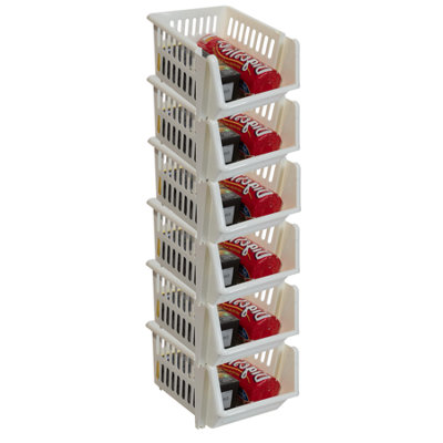 18cm Plastic Stacking Basket Stackable Storage Organizer for Kitchen ...