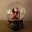 18cm Snowtime Dual Power LED Christmas Glitter Water Spinner Snow Globe Santa Scene