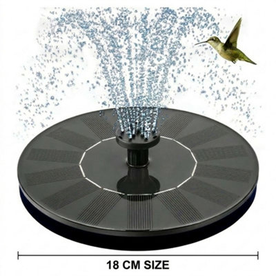 18CM Solar Powered Floating Water Fountain Pump for Bird Bath Pond Pool ...