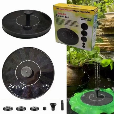 18CM Solar Powered Floating Water Fountain Pump for Bird Bath Pond Pool ...