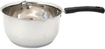 18cm Stainless Steel Milk Pan Handle Saucepan Milkpan Kitchen Frying Pan Cooking