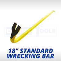 18in Wrecking Bar Heavy Duty Durable Tool DIY Equipment Forged Steel