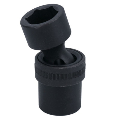 18mm 1/2in Drive Universal Swivel Wobble Metric Impact Shallow Socket 6 Point