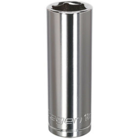 18mm Chrome Plated Deep Drive Socket - 1/2" Square Drive High Grade Carbon Steel