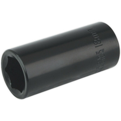 18mm Deep Impact Socket - 3/8 Inch Drive Chrome Vanadium Tool for Mechanics