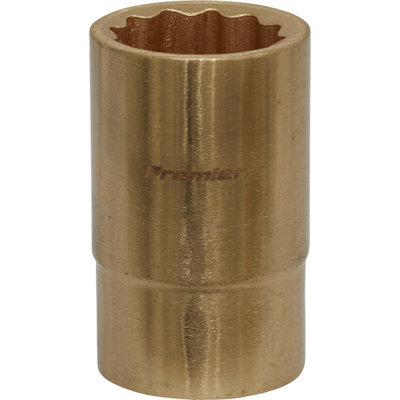 18mm Non-Sparking WallDrive Socket - Durable Beryllium Copper Tool for Safety