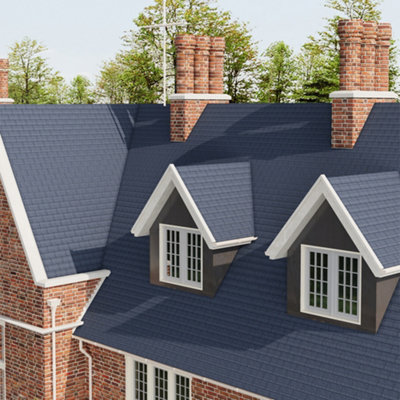 18Pcs 3-Tab Asphalt Roof Shingles L 1000mm x W 333mm x 2.7mm/pc Ocean Blue Price Comparisons | Compare The Build