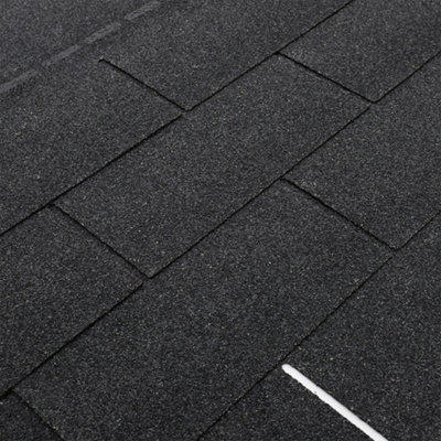 18Pcs Black 3 Tab Mosaic Asphalt Roof Shingles Bitumen Roofing L 1m x W 333mm x 2.7mm - 5