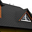 18Pcs Black Self Adhesive Mosaic Asphalt Roof Shingles Bitumen Shed Roofing L 1m x W 333mm x T 2.7mm
