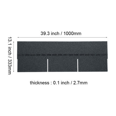 18Pcs Black Tab Asphalt Shingles Bitumen Roof Tiles Covering 2.61sqm