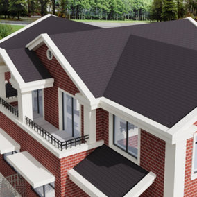 18Pcs Brown 3-Tab Asphalt Roof Shingles