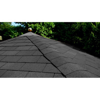 18Pcs Grey 3 Tab Mosaic Asphalt Roof Shingles Bitumen Roofing L 1m x W 333mm x 2.7mm - 3