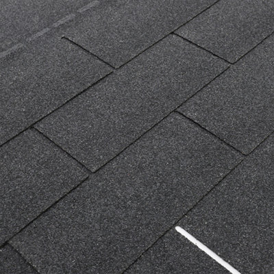 18Pcs Grey 3 Tab Mosaic Asphalt Roof Shingles Bitumen Roofing L 1m x W 333mm x 2.7mm - 4