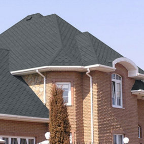 18Pcs Grey Asphalt Shingles Bitumen Roofing Tiles Covering 2.61sqm